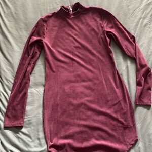 Faux suede dress